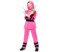 amscan 9918146 - Disfraz de ninja con máscara para niña (8-10 años)