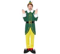 amscan 9918326 Disfraz de Navidad para hombre, con licencia oficial de Warner Bros Buddy the Elfo, verde, mediano