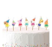Amscan 9918346 - Velas de fiesta de cumpleaños infantiles de Peppa Pig en palillos de madera, paquete de 7