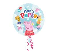 Amscan 9918352 Peppa Pig - Globo redondo de aluminio para fiesta de cumpleaños, 18 pulgadas