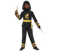 amscan 9918383 - Disfraz para niños Warrior Gold Ninja para niños, edad: 3-4 años