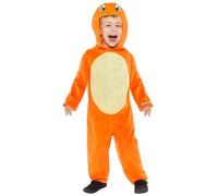 amscan 9918520 - Disfraz unisex con capucha oficial de Pokémon Charmander para niños de 10 a 12 años
