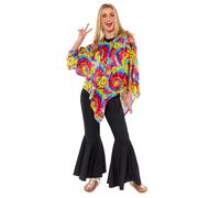 Amscan 9918540 - Disfraz unisex de Tie Dye Poncho para adultos
