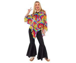 Amscan 9918540 - Disfraz unisex de Tie Dye Poncho para adultos