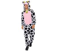 amscan 9919015 - Disfraz unisex de vaca de forro polar para adultos, para el Día Mundial del Libro, talla S
