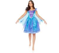 amscan 9919022 - Vestido elegante de pavo real con alas y tocado para mujer, disfraz de adulto talla: 14-16