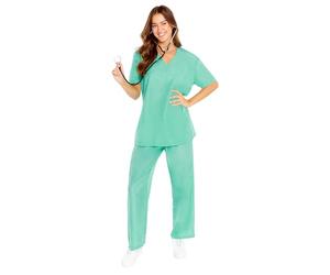 Amscan 9919038 - Unisex Doctors Scrubs Top & Trousers Adults Fancy Dress Costume Size: Small