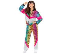 amscan 9919053 Disfraz Unisex de 1980 con Estampado de Animales de neón para Adultos, Talla S, Multicolor, Size: Small