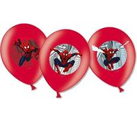 Amscan 999241-6 globos de látex de Spiderman, diámetro de 27,5 cm, decoración de superhéroes, cumpleaños, fiesta temática