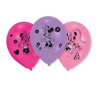 Amscan 999371-10 globos de látex Minnie Mouse, diámetro 25,4 cm, decoración, globo, cumpleaños, fiesta temática