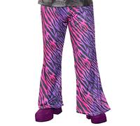 amscan amscan-9907398 Flares de cebra Disco Fever de los años 70 para hombre (XL), color rosa y morado, (9907398)