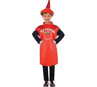 amscan amscan-9908180 Disfraz de botella de ketchup para niños, multicolor, medium 6-8 años (9908180)