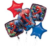 Amscan Anagram 3466701 - Ramo de globos de aluminio de Spider-Man, 5 piezas
