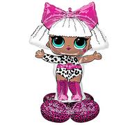 Amscan Anagram 4302511 LOL Glam Diva - Globo de aluminio con relleno de aire para cumpleaños, 47 pulgadas