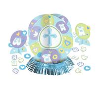 Amscan Azul Bautizo Kit para decoración de Mesa, diseño de