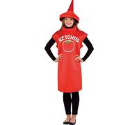 amscan- Botella de Ketchup Disfraz de Adulto, Multicolor, Talla única (10132353)