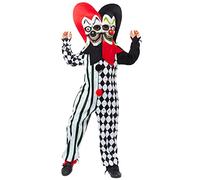 amscan - Boys Halloween Two Faced Jester Clown Fancy Dress Costume Age: 4-14 Years