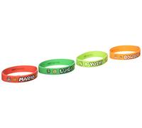 Amscan Boys Super Mario Brothers - Pulsera de goma de colores surtidos (6 piezas), multicolor, 2 1/2 pulgadas x 7/16 pulgadas