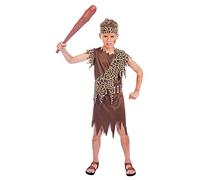 amscan- Caveman Conjunto de disfraz, Multicolor, 4-6 años (9904443)