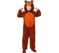 amscan Childs All In One Bear Fancy Dress Animal Costume Zoo W irls Boys Outfit