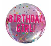 amscan- Confeti de cumpleaños para niña, Multicolor, 6cm. (9912102)