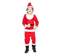 amscan Juego de Disfraz de Papá Noel, 3 Piezas, Color Rosso, 4-6 años (9904087), Dibujo Animado