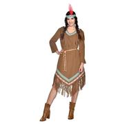 Amscan Conjunto de Disfraz para Mujer India, Talla 10 - 12, marrón/marrón Claro, Paquete de 3