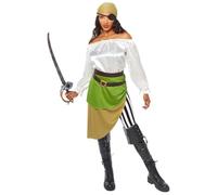 amscan Conjunto Deluxe de Disfraz de Pirata para Mujer, Talla L