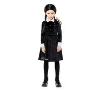 Amscan - Costume enfant Wednesday, la famille Addams, Horreur, Halloween, Carnaval