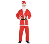 Amscan - Costume Père Noël, Santa Clause, Saint Nicolas, Noël, costume de Noël