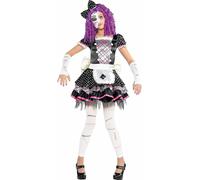 Amscan Dañado Vestido Muñeca Máscara Niña Lindo Niños Disfraz Halloween 844890