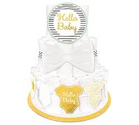 amscan Diaper Cake Decor Kit Hello Baby 4 piezas
