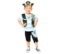 amscan - Disfraces infantiles Peppa Pig George pirata, marinero, bandido, bucanero, carnaval