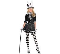 amscan- Disfras a la Moda Halloween Disfraz, Color Negro, L (847838)