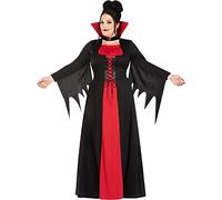 amscan Disfraz clásico de vampiro de Halloween para mujer, Negro, 24-26
