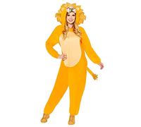 Amscan 9908780 - Disfraz de león con capucha para adultos, talla estándar