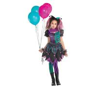 amscan Disfraz de arlequín embrujado, disfraz de Halloween para niñas, (4-6 años)