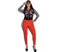 Amscan Disfraz de conductor de coche de carreras para mujer, talla M (6-8)