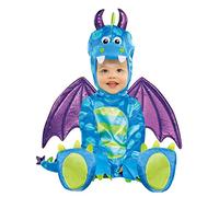 amscan - Disfraz de dragón pequeño para bebé, disfraz de Halloween, disfraz de monstruo para niños pequeños de 6 meses a 3 años