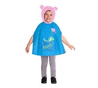 Disfraz de George Peppa Pig Disfraz para niños Poncho con Capucha (Edad: 4-6 años)