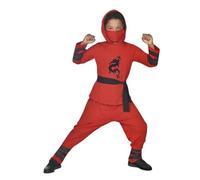 amscan Disfraz de guerrero ninja dragón para niños, rosso, 8-10 años