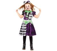 amscan Disfraz de Halloween Jester para niña 8-10 años