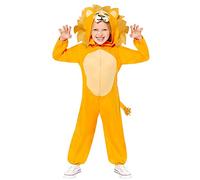amscan Disfraz de león todo en uno para niños, disfraz de animal para la semana del zoológico, para niñas y niños
