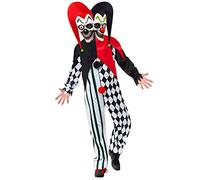 amscan - Disfraz de payaso de bufón de dos caras para hombre, talla M-XL