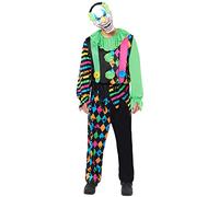 amscan Disfraz de payaso de terror para hombre, diseño Funhouse, multicolor, talla M