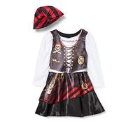 amscan - Disfraz de pirata sostenible para niños de 2 a 8 años, negro/rojo, 2-3 Años