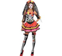 amscan Disfraz de Señorita del Día de los Muertos para Mujer Adulta, XL
