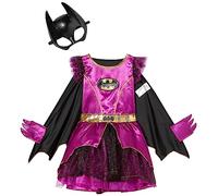 amscan Disfraz de superhéroe de niña Batgirl púrpura clásico (Edad: 3-4 años)