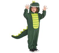 amscan 9902082 - Disfraz infantil de dinosaurio con capucha y cola para niños de 3 a 4 años