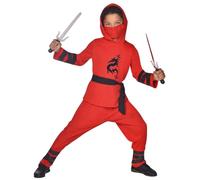 amscan Disfraz infantil de ninja guerrero rojo 6-8 años